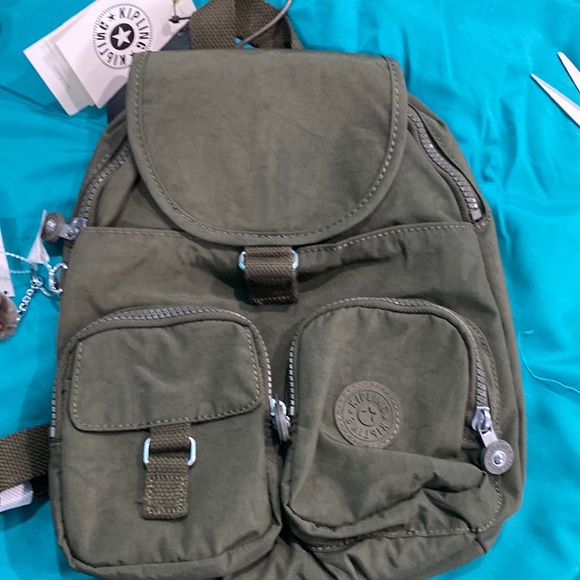 Kipling Handbags - 🆕Kipling Lovebug Small Backpack, Jaded Green Tonal🐒
